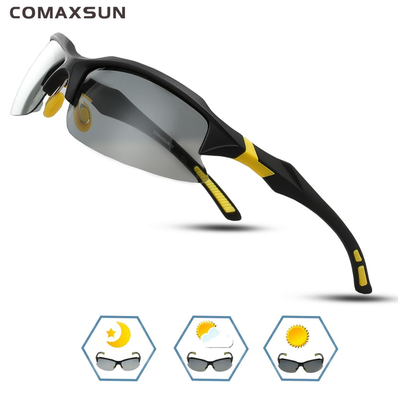 COMAXSUN, gafas polarizadas profesionales para ciclismo, gafas para bicicleta, conducción, pesca, deportes al aire libre, gafas de sol UV 400 Tr90