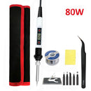 60W/80W Electric Digital Soldering Iron Station 220V 110V Temperature Adjustable Welding Soldering Tips Tools Accessories