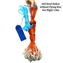 XCLOHAS American Hand Cast Net con disco volador Red de pesca con mosca de alta resistencia 300/360/420/480/540/600/720cm Red de lanzamiento