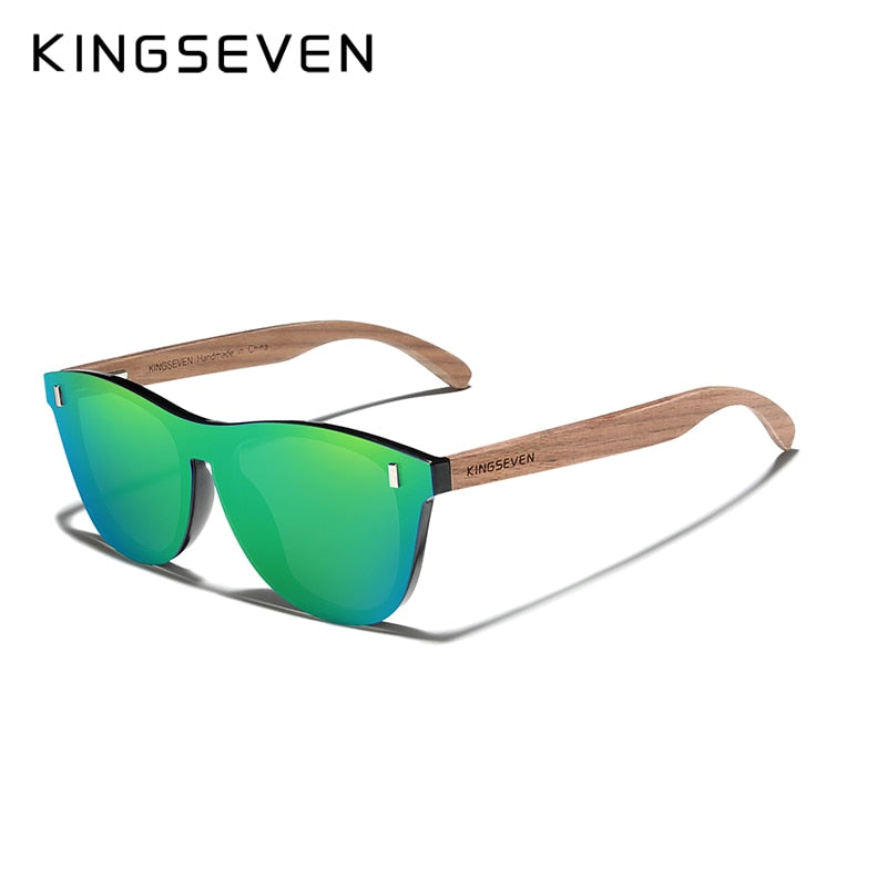 KINGSEVEN Handmade Black Walnut Sunglasses Wood Polarized Sunglasses Men Women UV400 Protection Original Wood Accessories