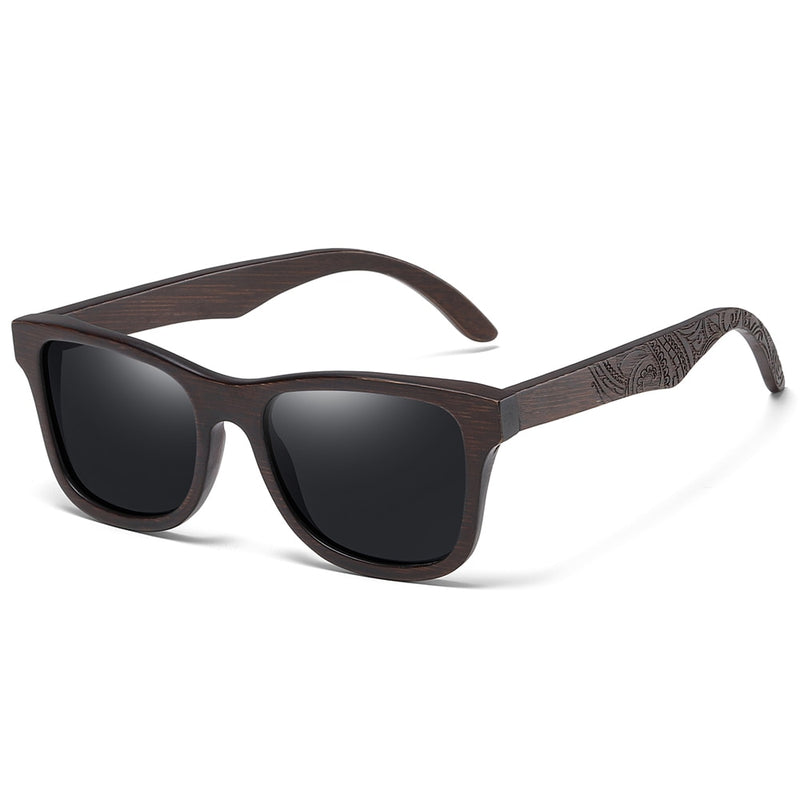 EZREAL Handgefertigte Naturholz-Sonnenbrille Damen Herren Markendesign Vintage Fashion Brille Grau Polarisierte Linse Akzeptiert OEM 1610BN