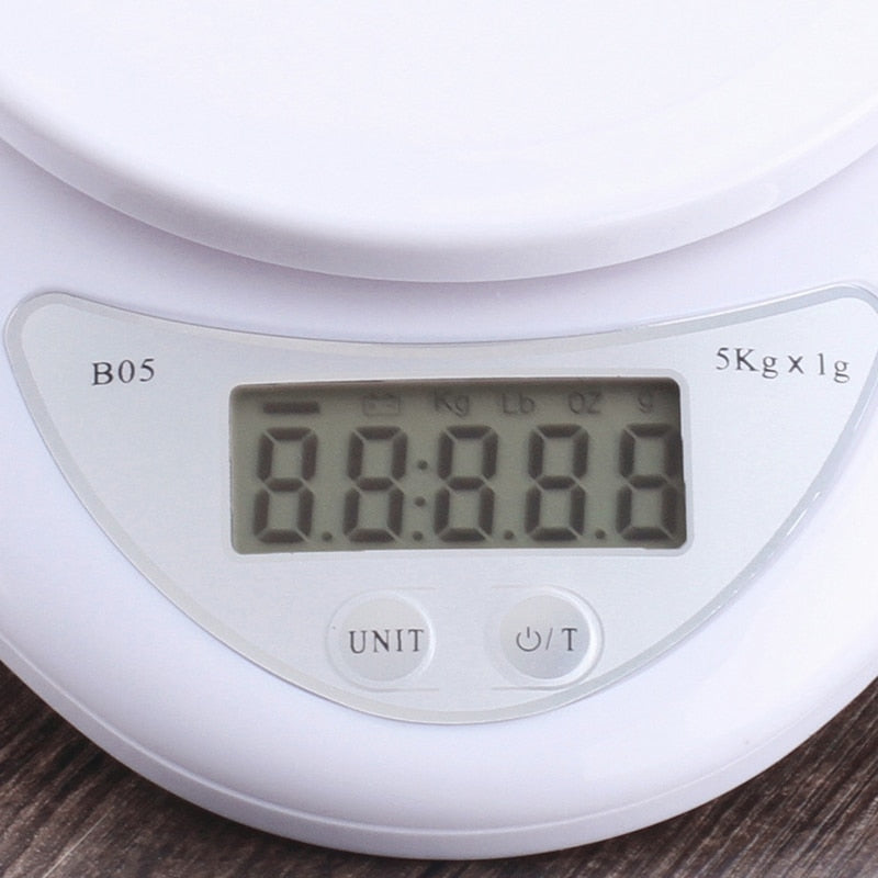 5kg/1g 3kg/0.1g Kitchen Scale Electronic Digital Scale Portable Food Measuring Weight Kitchen Gadgets LED Kitchen Food Scales