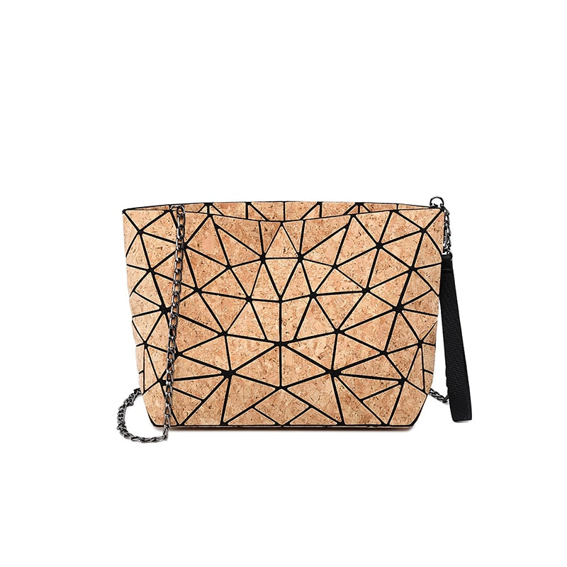 Bolso de mano para mujer, bolso de mano con diamantes de grano de madera, bandolera mensajero geométrico, bolsos plegables lisos, bolso de compras informal, bolsos de mujer