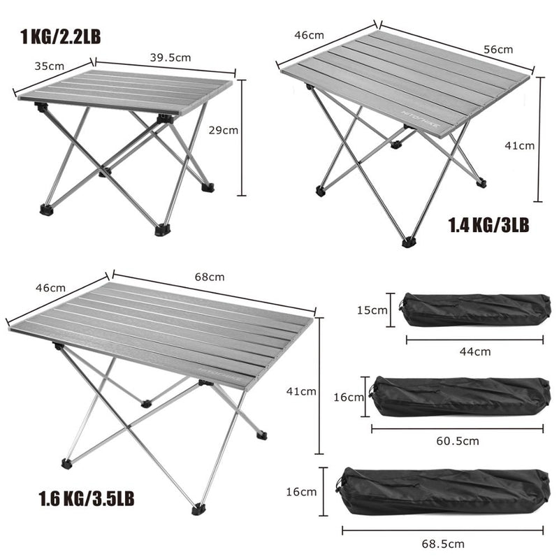 Mesa portátil plegable para acampar, escritorio, plegable, para senderismo, viajar al aire libre, jardín, mesa de Picnic, aleación de aluminio, ultraligera