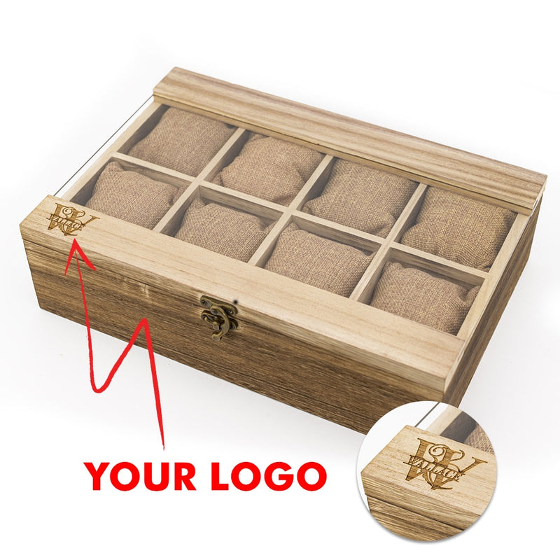 BOBO BIRD Wood Wrist Watch Display Box Organizer Storage Box Watches Holder Jewelry Display Case with pillows without watches