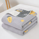 New 6 Layer 100% Cotton Gauze Baby Blankets Baby Muslin Swaddle for Newborn Soft Breathable Small Quilt Knee Blanket Bath Towel