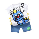 Children Cotton Clothes Summer Baby Boys Dinosaur modeling O-Neck T Shirts Denim Shorts 2Pcs/sets Infant Kids Toddler Tracksuits