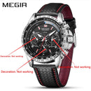 MEGIR Mens Watches Top Brand Luxury Quartz Watch Men Fashion Luminous Army Waterproof Men Wrist Watch  Relogio Masculino 1010G