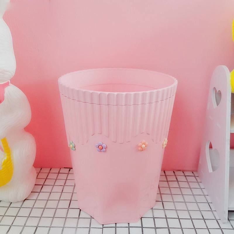 Creative Pink Waste Bin Anime Card Captor Sakura Plastic Trash Can Kawaii Cartoon Home Office Desktop Garbage Storage Basket New