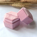 Hexagonal Velvet Ring Box Customized Single / Double Slot Hochzeit Verlobungsring Box Velvet Ring Aufbewahrungsbox Elegant Retro