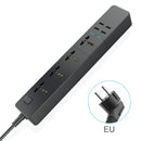 WIFI Smart Power Strip Universal Works With Alexa Googlehome Multi Plug  four takes 6AC Socket  4 USB Voice Contro UK/EU/US/AU