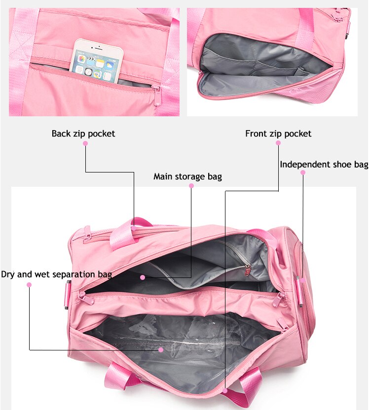 Gym Bag Women Training Sport Bag For Women Fitness Yoga Bag Dry and Wet Separation Sac De Sport Femme Waterproof Travel Handbag