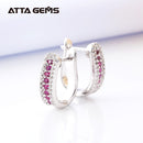 Rubin Silber Tropfen Ohrring für Frauen Klassische Design Erstellt Rubin Edelstein Familie Members&