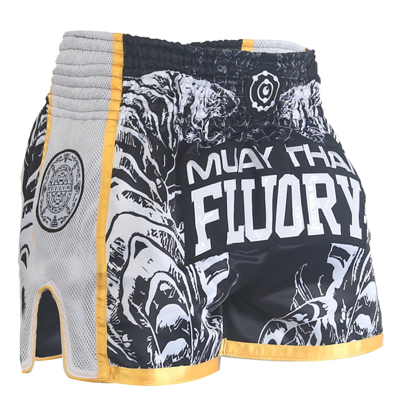 FLUORY Muay Thai Shorts Free  Combat Mixed Martial Arts Boxing Training Match Pants
