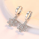 NEHZY S925 Stamp silver new woman jewelry Fashion High Quality Retro Hollow Snowflake Crystal Simple Long Fashion Earring
