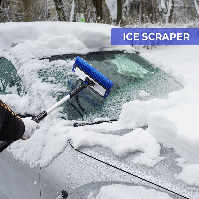4-in-1 ausziehbare Schneeschaufel Eiskratzer für Autoglas Schneebürste Wasserentferner für Auto Auto SUV Frostreiniger Winterwerkzeug