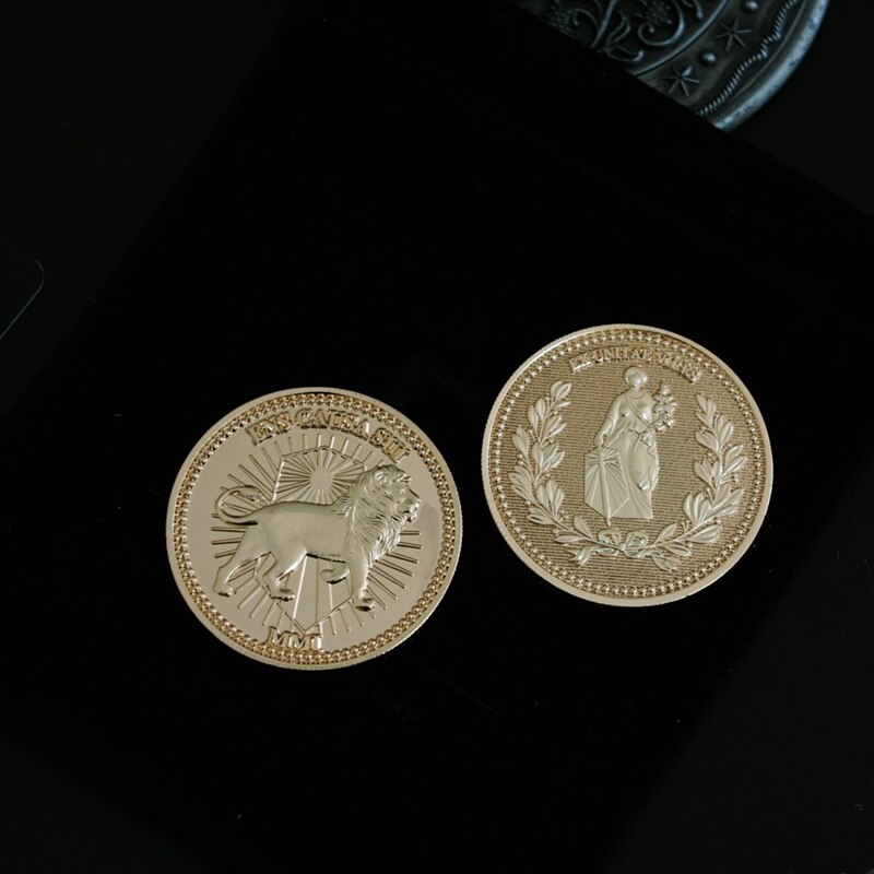 Movie John Wick Cosplay Prop Accessories Gold Coins With Continental Hotel Card Blood Oath Marker