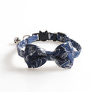 Retro Printing Pets Cat Collars Cute Bowknot Puppy Chihuahua Necklace Adjustable Bow Tie Cat Bells Collar Pet Gift