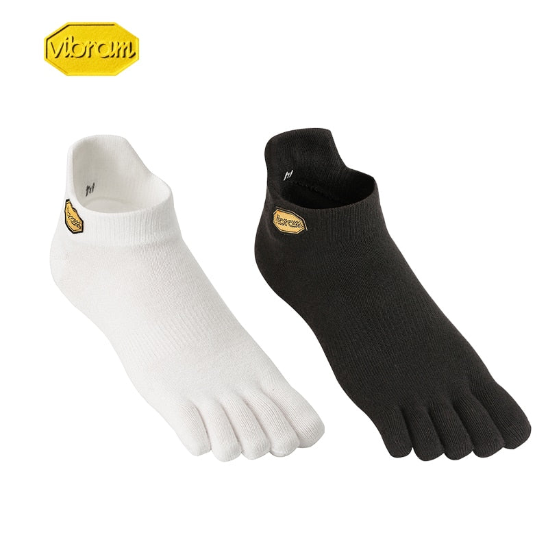 Vibram Fünf-Zehen-Socken Five Fingers Herren Damen Frühling Sommer Outdoor Freizeit Schweißabsorbierend Sport Low Tube Solid Basketball