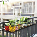 Hanging Rack Organizer Flower Pot Storage Basket Rack Closet Holders Balcony Rail Planter Shelf Fence Railing Flower Pots Holder