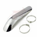 Black /Chrome Motorcycle Curved Exhaust Muffler Pipe Heat Shield Cover Guard Protector Universal for Honda Harley