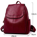 LANYIBAIGE Women Leather Backpacks Female Shoulder Bag Ladies Bagpack Vintage School Bags For Girls Travel Back Pack Sac A Dos