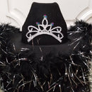 Fedora-Hut für Frauen mit breiter Krempe, Frauen, Mädchen, Tiara, Western-Rosa-Cowboy-Hut für Partys