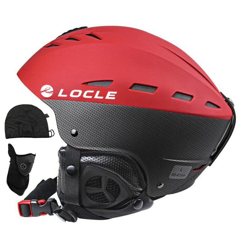 LOCLE Professional Skiing Helmet ABS+EPS CE Certification Ski Helmet Snow Skating Snowboard Skateboard Helmet Size 55-61cm