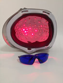 Casco + gafas para ejercitar el cuero cabelludo con láser suave 68