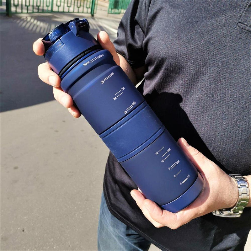 1000ML Water Bottles Protein Shaker Large Capacity Portable Plastic My Sport Drinking Bottle Tritan BPA Free With Filter Screen