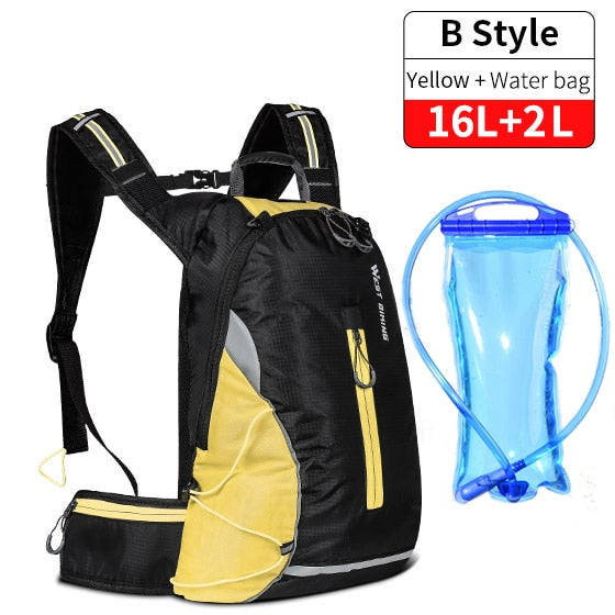 WEST BIKING 16L Bicycle Bag Ultralight Breathable Portable Bike Bag Reflective Waterproof Sports Climbing Pouch Cycling Backpack