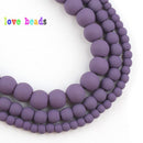 4/6/8mm Natural Matte Multicolor Hematite Stone Rubber Loose Round Beads for Accessories Jewellery Making Diy Bracelet 15"