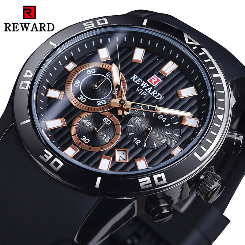 REWARD 2020 Fashion Green Dial Calendar Display Men Top Brand Luxury Design Military Quartz Sport Wrist Watch Male Clock Relogio