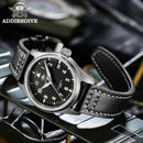 Diver Mechanical Dive Watch For Men Leather Sapphire Crystal Business Men&