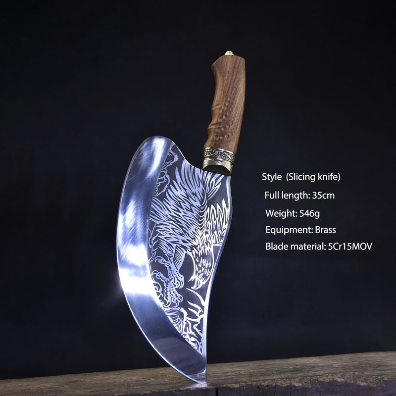 XITUO Handmade Cleaver Knives High-strength Steel Copper Head Hunting Chopper Broad Full Tang Knife Craft Gifts Kitchen chef&