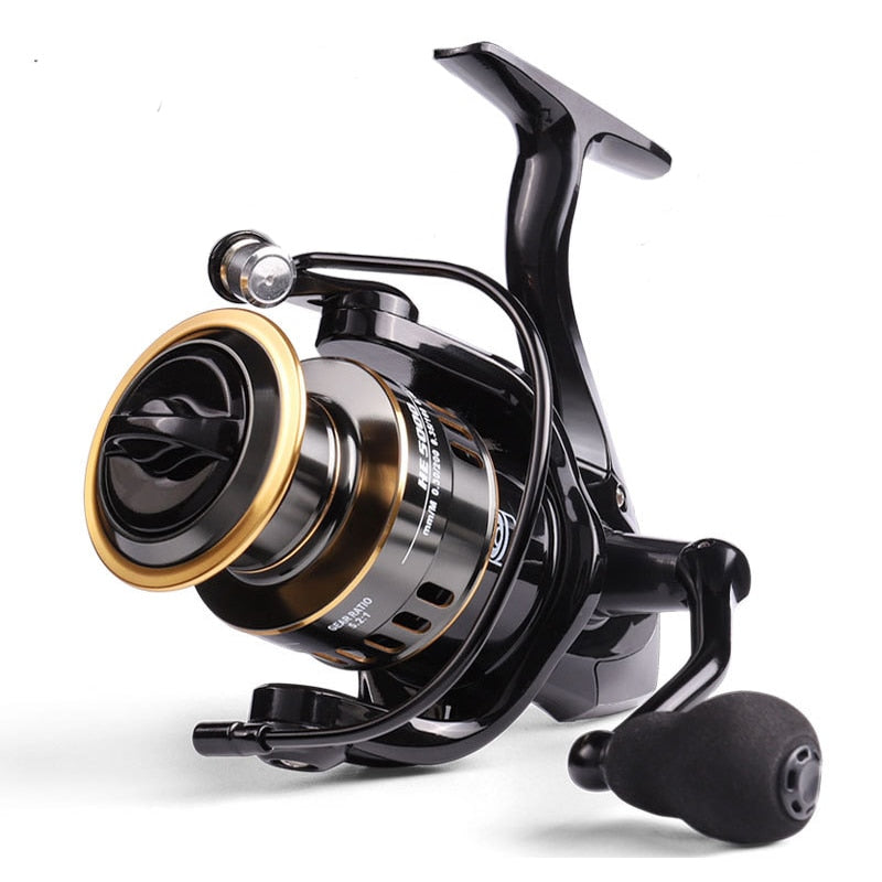 Fishing Reel HE 1000-7000 Series Max Drag 10kg Metal Line Cup Freshwater Long Throw Spinning Wheel