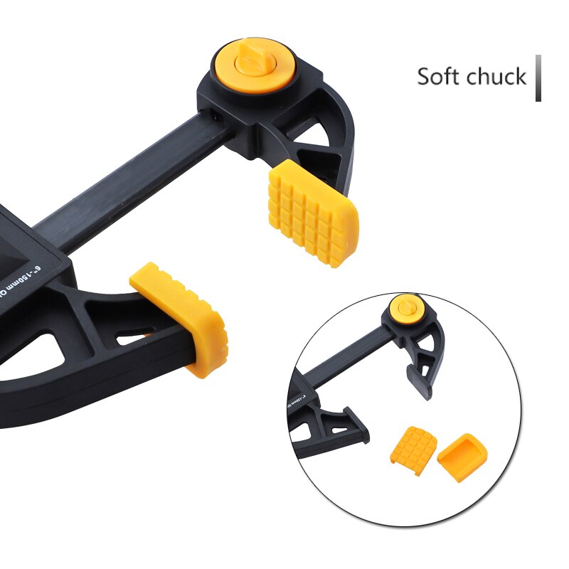 6”/12” Woodworking Clamps Quick Release Wood Clamp Plastic F Clip Fixed Clamp Grip Work Bar Spreader Gadget DIY Hand Tools 1pc