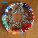 Ayliss Dropship Natural Stones Bracelet Reiki Healing Balance Energy Prayer Beads Bracelets Chakra Mala Yoga Meditation Bracelet