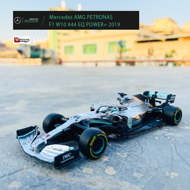 Bburago 1:43 mercedes-benz Team Lewis Hamilton W10-44 SF90 RB F1 Racing fórmula coche simulación estática Diecast aleación modelo coche