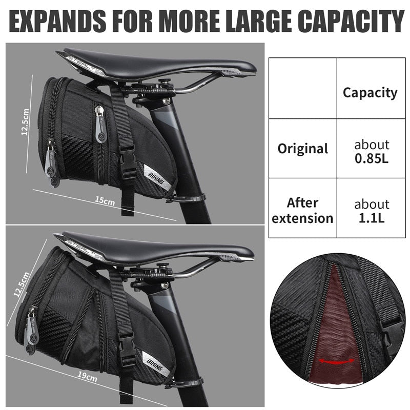 WEST BIKING Bicycle Saddle Bag Rainproof Bicycle Pannier 3D Shell Reflective Rear Seatpost Bag Basket MTB Cycling Accessories