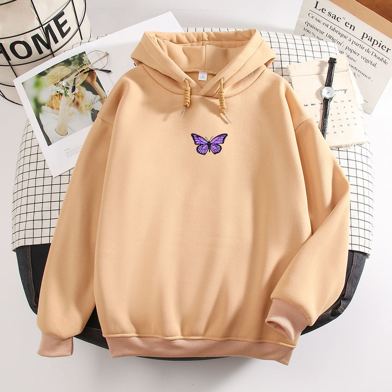 Sudaderas con capucha de mariposa para mujer