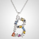 ANDYWEN 925 Sterling Silver 26 Letters Gold Initial  A B Pendant Necklace Thin Long Chain Adjustable Mini P G CZ Jewelry