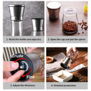 Pepper Grinder 2 in 1 Stainless Steel Manual Salt and Pepper Mill Grinder Spice Shakers Kitchen Tools Accessories for Cooking