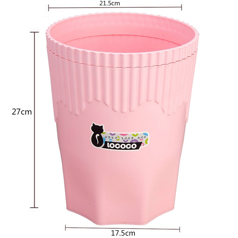 Creative Pink Waste Bin Anime Card Captor Sakura Plastic Trash Can Kawaii Cartoon Home Office Desktop Garbage Storage Basket New