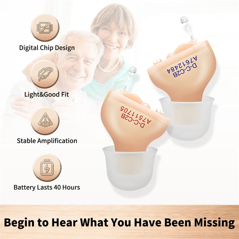 Audífonos digitales invisibles para personas mayores con batería A10 en el oído amplificador de sonido Audífonos primeros auxilios