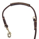 Multifunctional Two Dog Leash soft Real Leather handle Double Leashes P chain Collar Long Short pet Dog Walking Training Lead