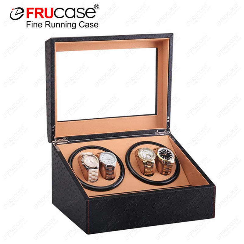 FRUCASE PU Watch Winder for automatic watches automatic winder 4+6