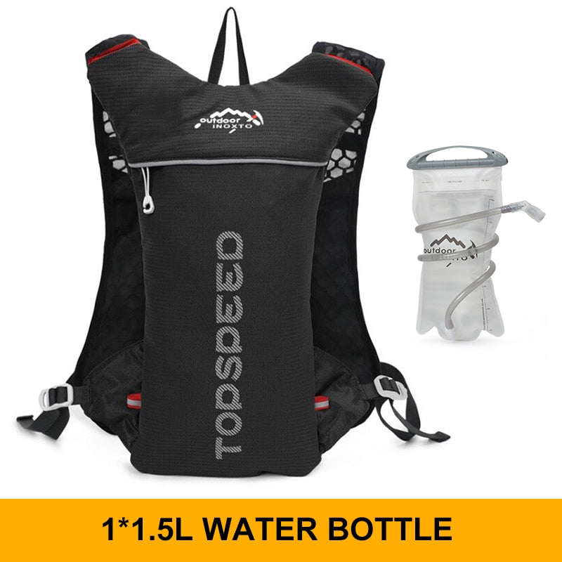 Trail Running-5L Ultralight backpack, hydration jogging vest, Marathon, bicycle, water bottle 250ml 500ml