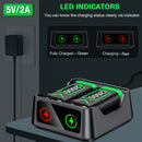 Paquete de 3 baterías recargables de 2600 mAh para Xbox Series X|S/Xbox One/X/S/Elite Wireless Controller Gamepads con cargador USB