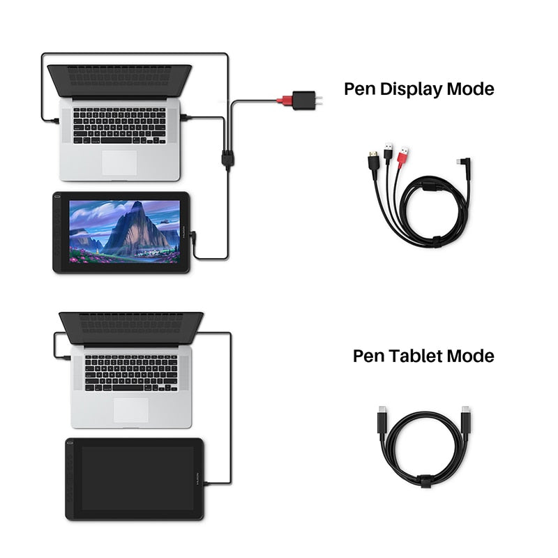 Huion Kamvas 13 Tableta gráfica Monitor AG Glass Pen Display Drawing Monitor 8192 Stylus sin batería para Android Windows MacOS